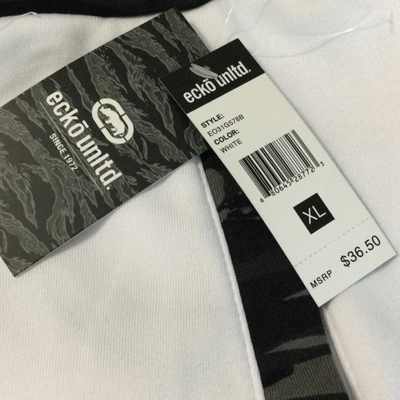 Ecko Unlimited White w/ Gray/Black Camo Sweatpants Size XL EO31G578B - Picture 4 of 9